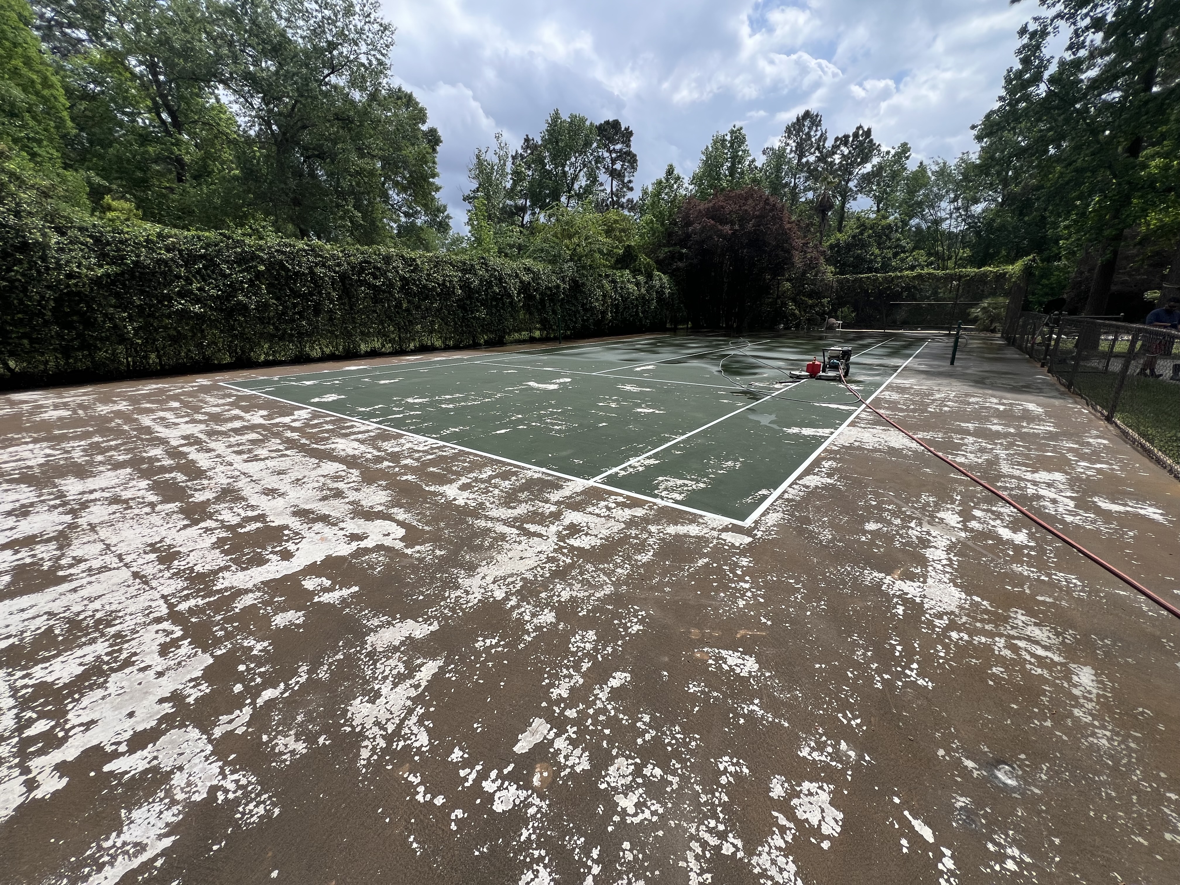 Court before resurfacing