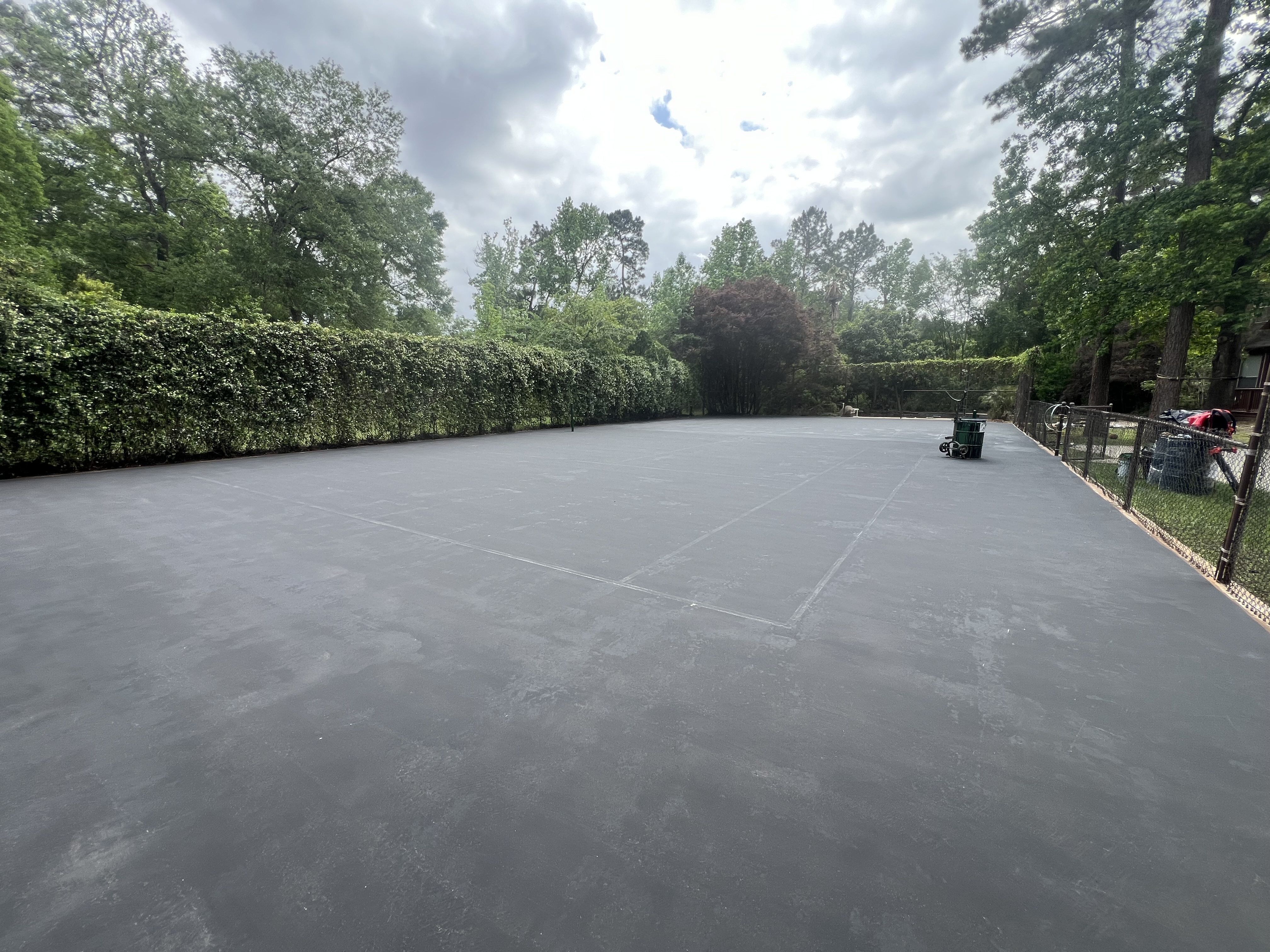 Court preparation and resurfacing
