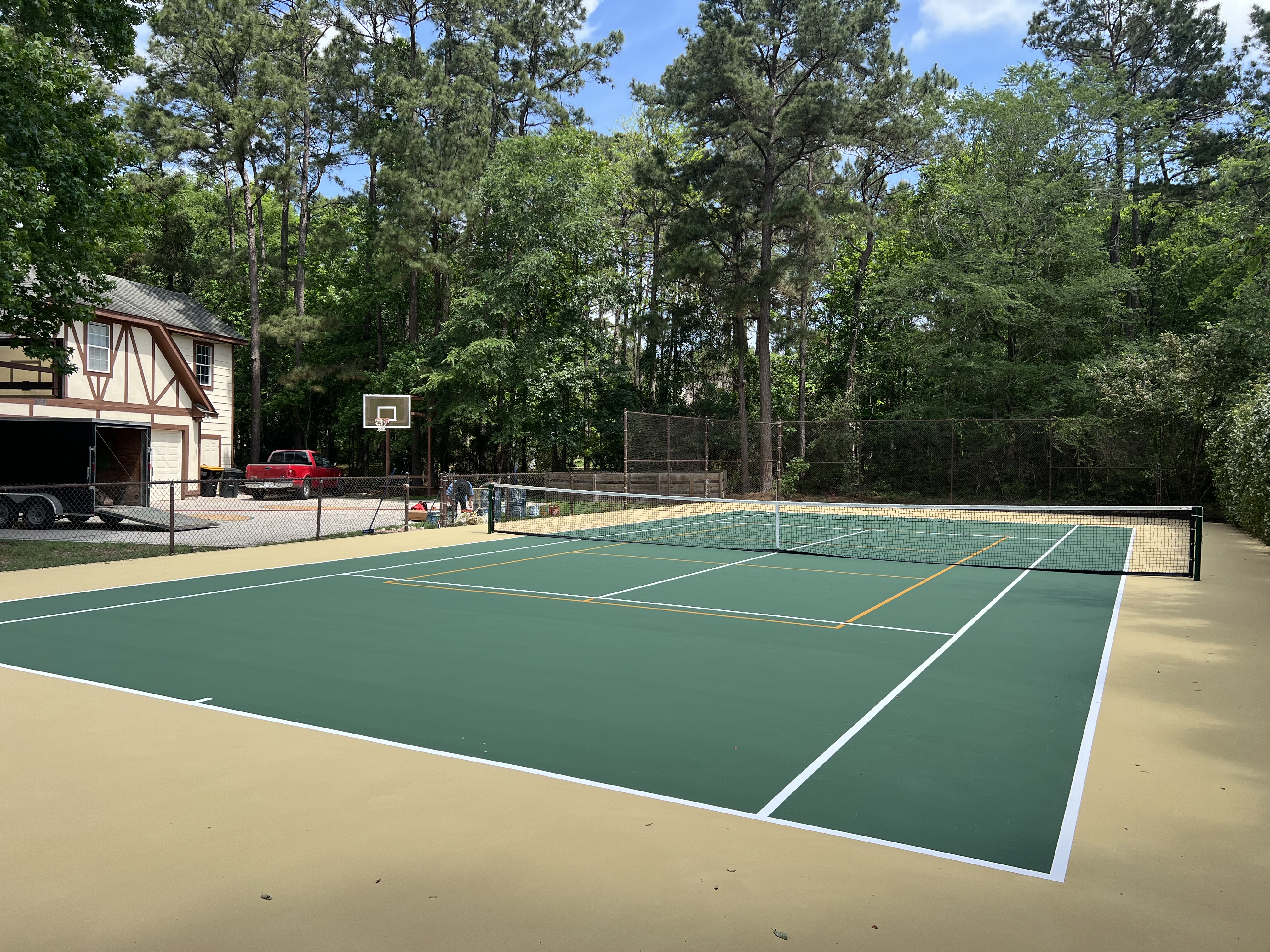 Finished resurfaced court